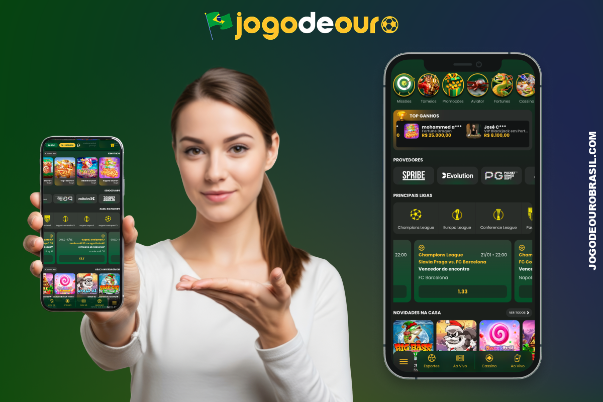 O prático aplicativo móvel Jogo de Ouro oferece aos apostadores do Brasil as mesmas funcionalidades da versão completa do site para computador
