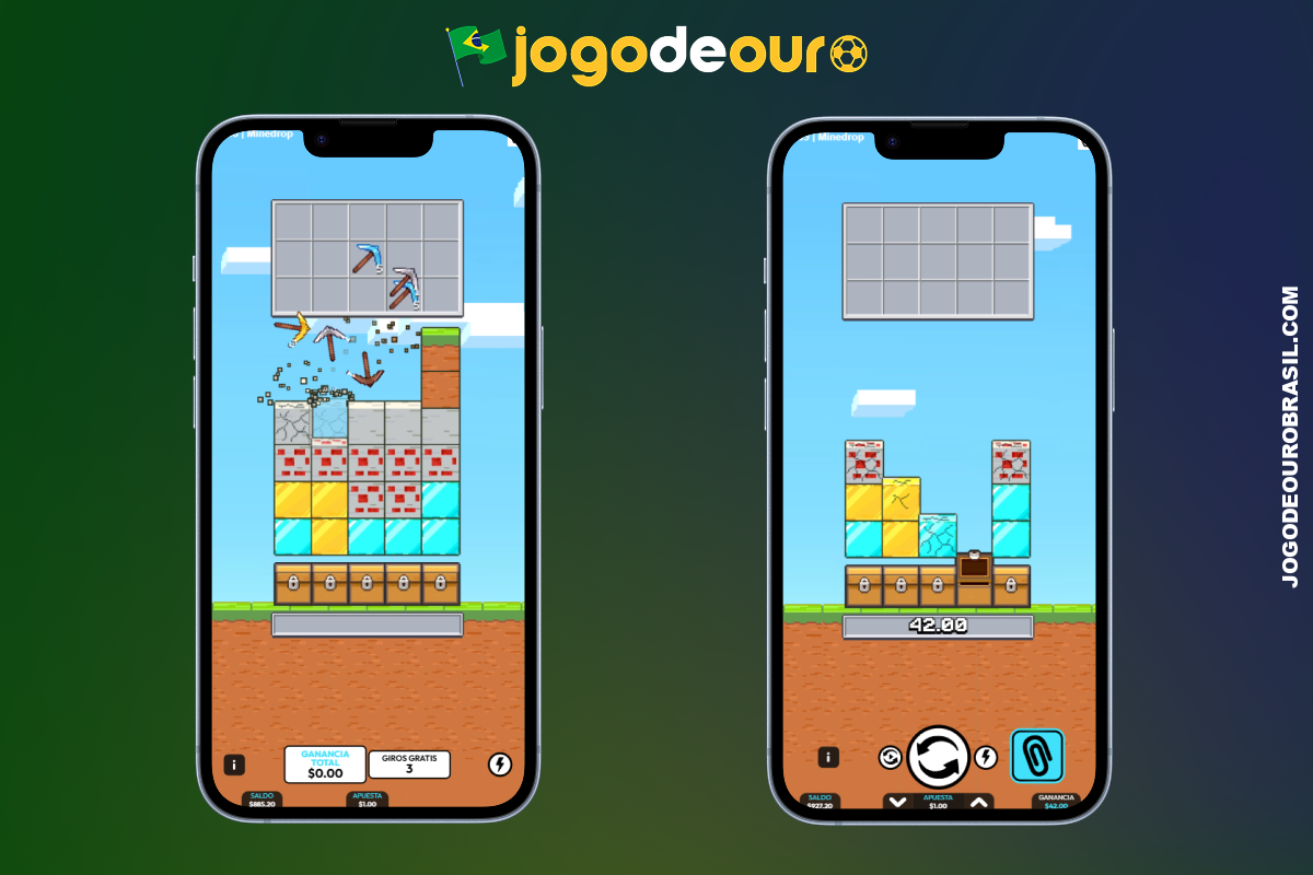 Regras básicas e interface do jogo Jogo de Ouro MineDrop